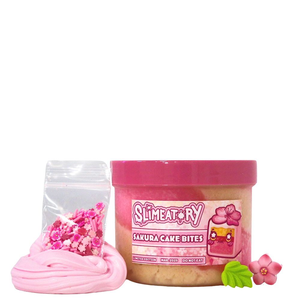 Slimeatory Slime Sakura Cake Bites DIY Clay Kit 4