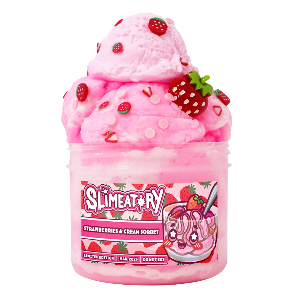 Slimeatory Slime Strawberries & Cream Sorbet DIY Clay Kit 1