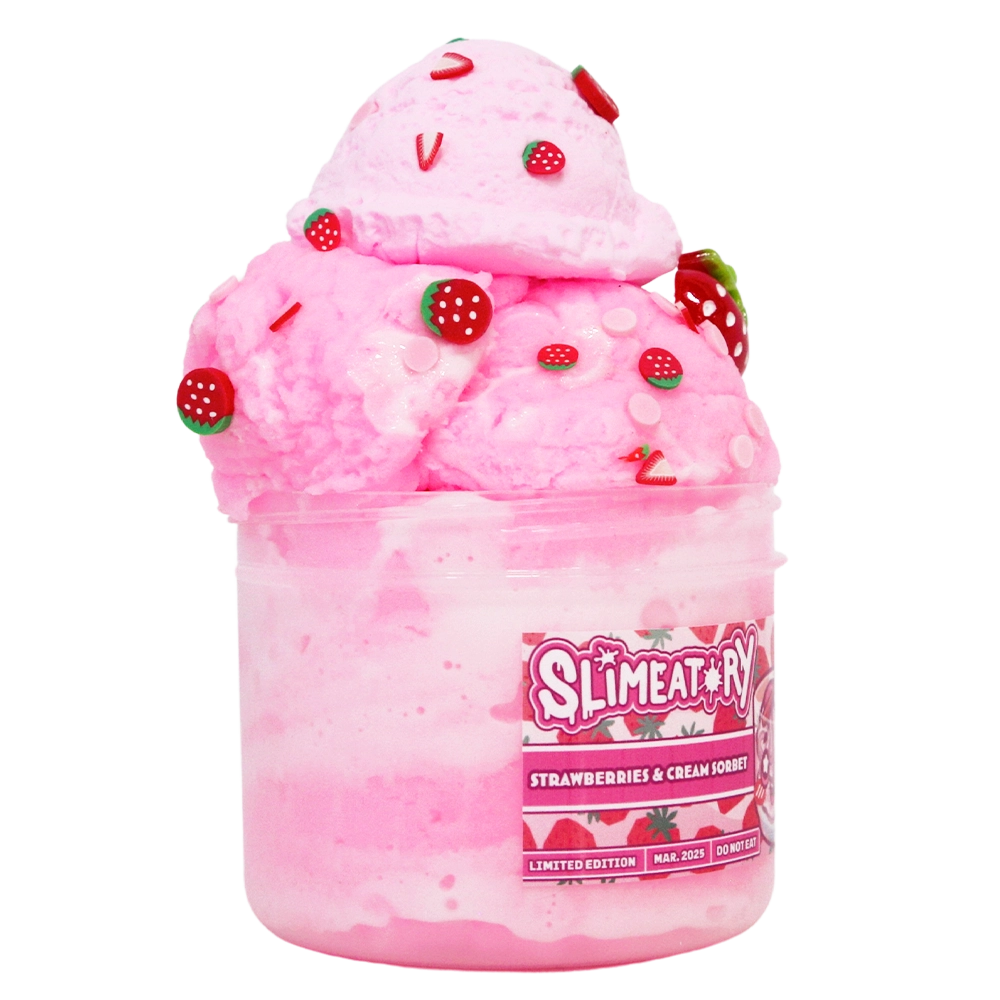 Slimeatory Slime Strawberries & Cream Sorbet DIY Clay Kit 2