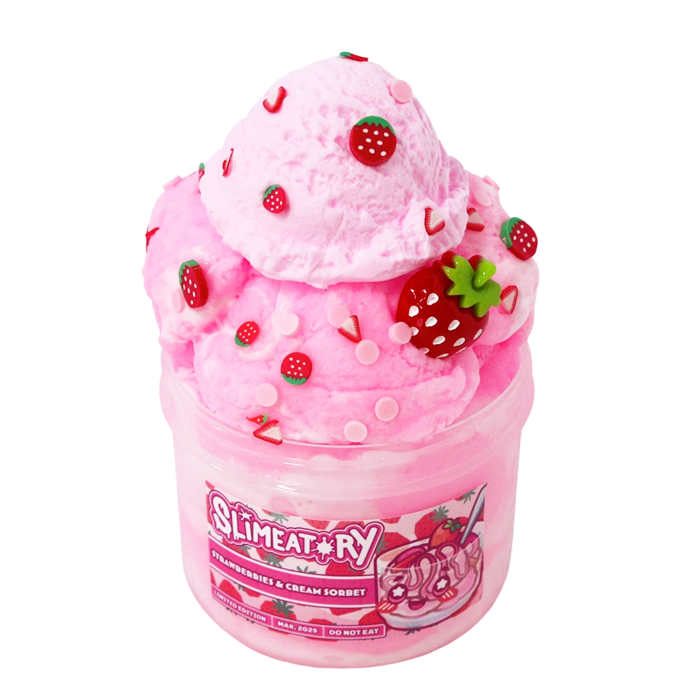 Slimeatory Slime Strawberries & Cream Sorbet DIY Clay Kit 3