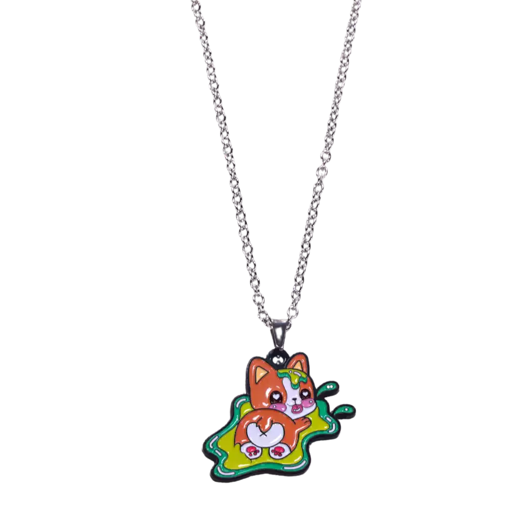 Slimeatory Cute Corgi Puppy Pendant Necklace